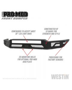 Westin Pro-Mod Front Bumper Toyota Tacoma Front 2016-2020- WEST-58-41045