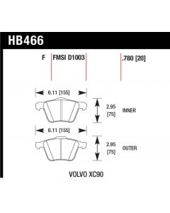 Hawk Performance Disc Brake Pad Rear- HB477Y.610
