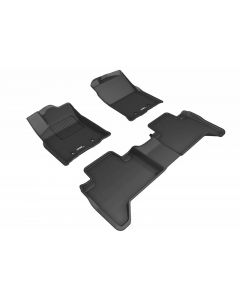 3D MAXpider Black Kagu 1st & 2nd Row Floormats Toyota Tacoma Double Cab 2018-2021- 3D M-L1TY25101509