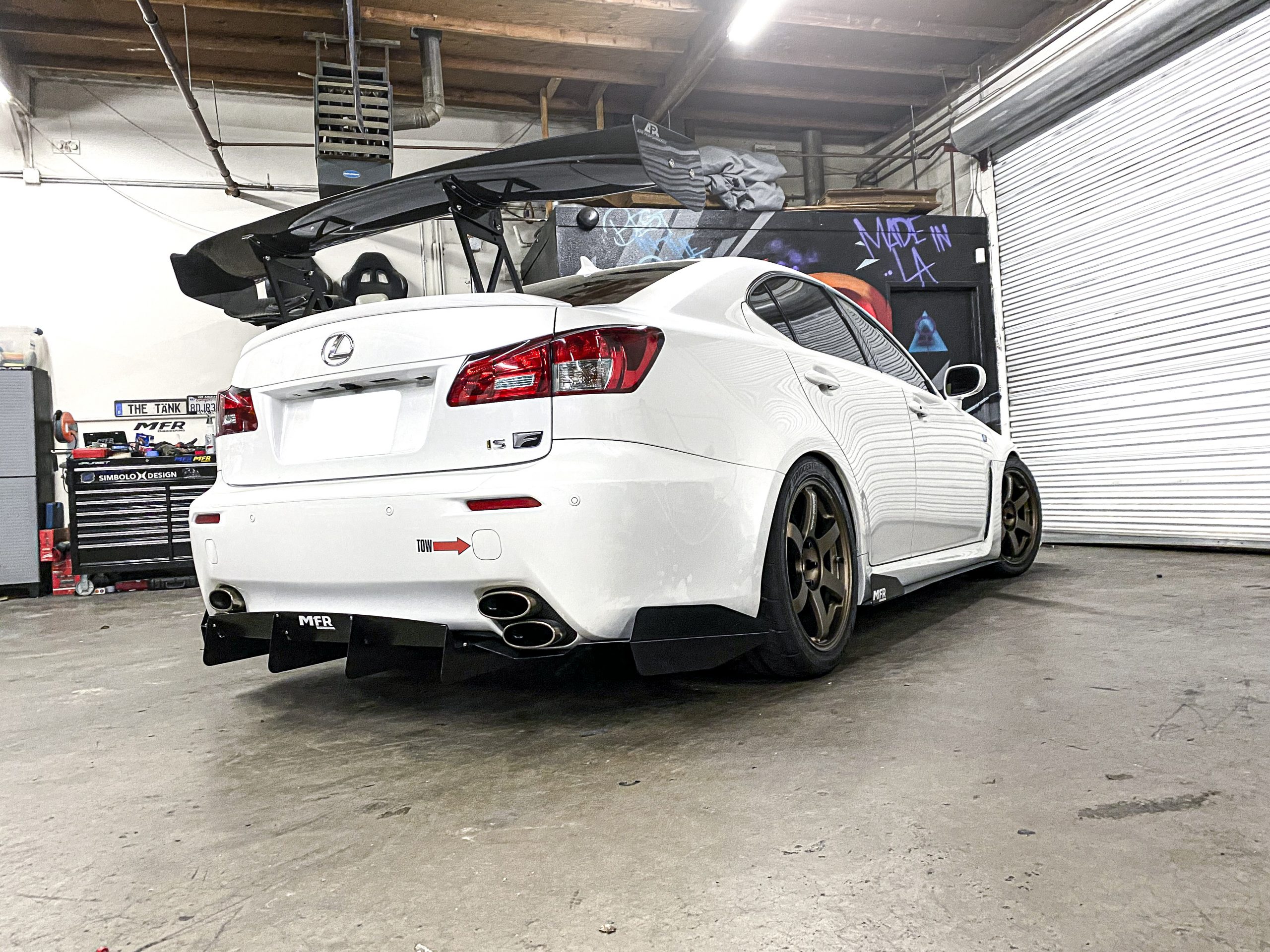 MFR Engineering Aluminum Chassis Mounted Aero Kit for the Lexus IS F 2008 - 2015